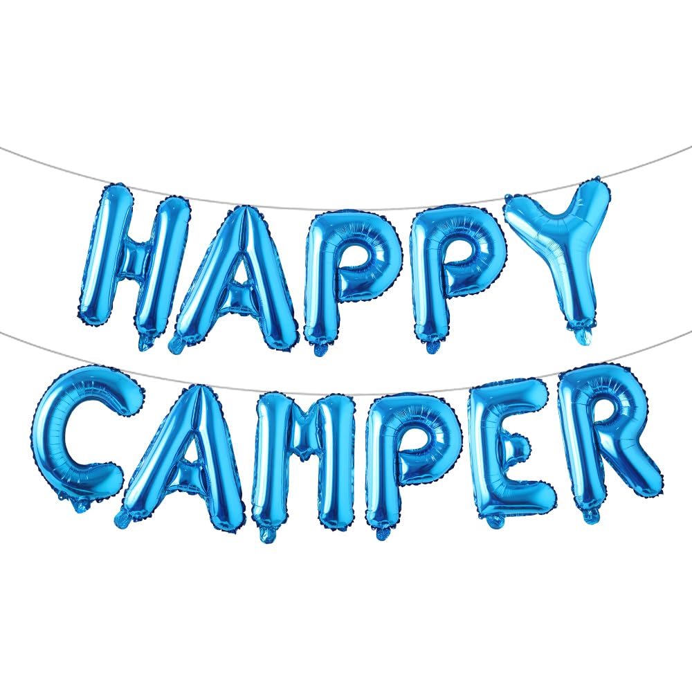 16 Inch Happy Camper Balloon Camping Birthday Party Decor One Happy Camper Party Decor Lumberjack Party Decor Camp Party Decorations Tent Birthday