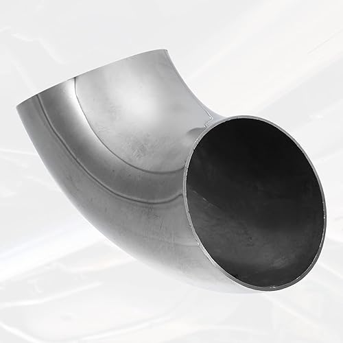 Vista 62 de X AUTOHAUX 2 unids OD 4 pulgadas 90 grados mandril curva codo SS304 tubo de acero inoxidable tubo de escape codo tubo de escape para coche sistema