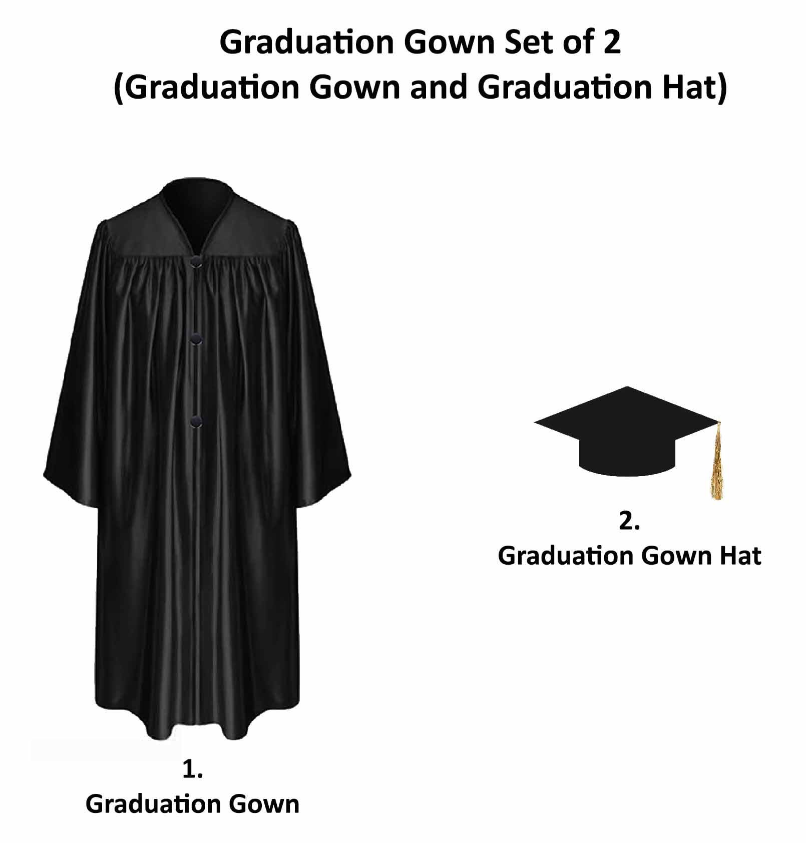 Rudra Fancy Dress graduation gown for kids | convocation gown for fancy dress competition for boys & girls (Black Graduation Gown, 4-5 Years) 1