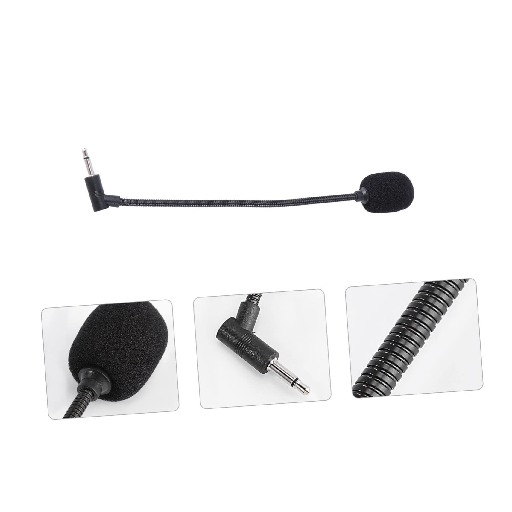 GALPADA 3Pcs Portable Microphone for Computer and Phones Straight Cutting Design with Mono and Stereo Pole Pin for Home Office and Streaming