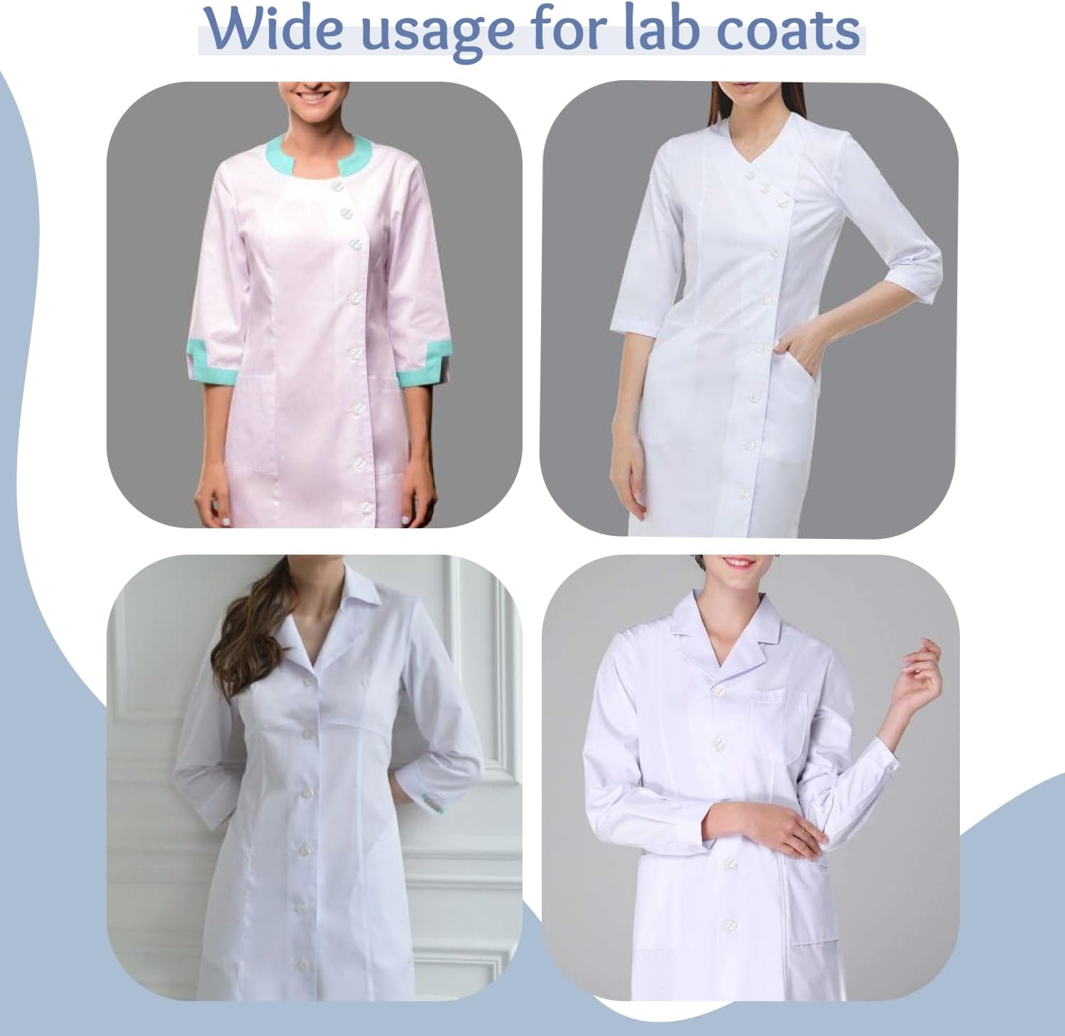 Clear Buttons for Sewing Pack of 12 Buttons 0.75 inch 2 Hole Transparent 30L Round Button Plastic Button for Lab Coat Pants Dress Skirt Crafts DIY - Image 5