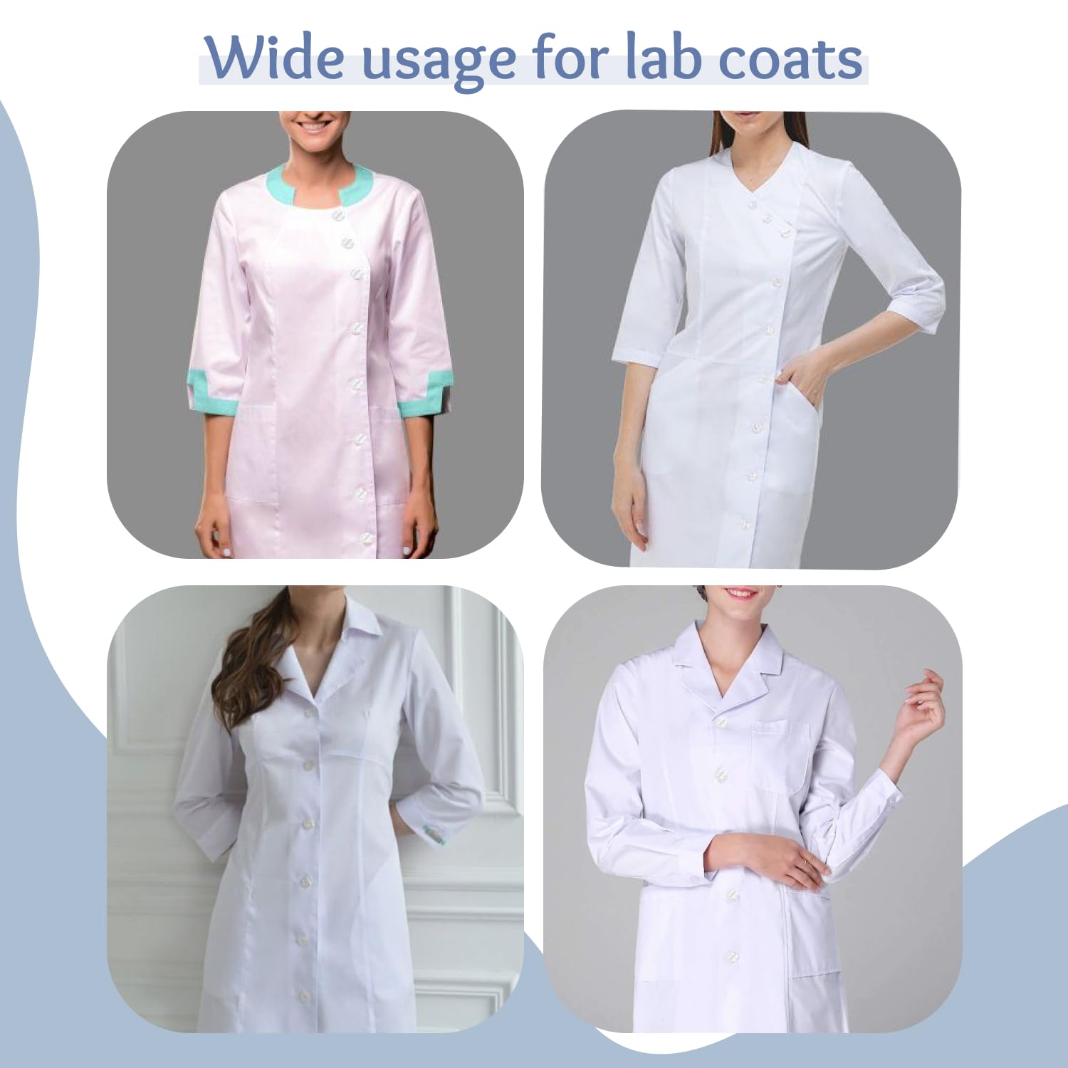 Botones de costura de 2 agujeros para pantalones con botones redondos de plástico, botones para abrigo, botones transparentes de 0.75 pulgadas, botones para manualidades, 30 l, paquete de 12 unidades