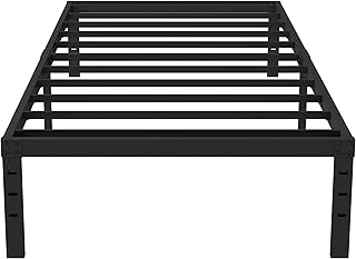 Twin Bed Frame No Box Spring Needed, 14 Inch Heavy Duty Metal Platform Bed