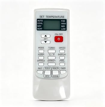 YKR-H/101E Replacement Remote Control Compatible with AUX YKR-H/101E YKR-H/002E YKR-H/006E Air Conditioner COSTWAY Air Conditioner 12000000000 24000BTU 10524US-CYFP