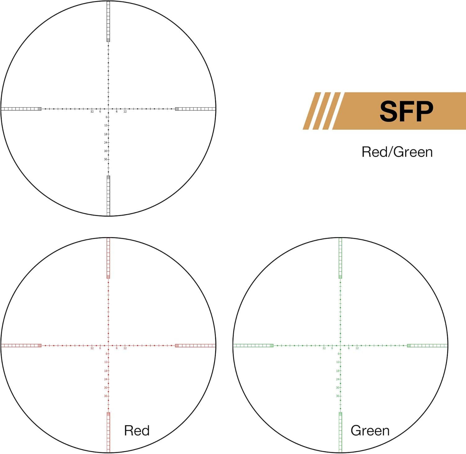 Rifle Scope MS 3-9X50IR with 1/4 MOA Reticle, SFP Rifle Scopes, Red/Green Illumination 5 Levels,3-9 Magnification, 25.4mm Tube, for Hunting