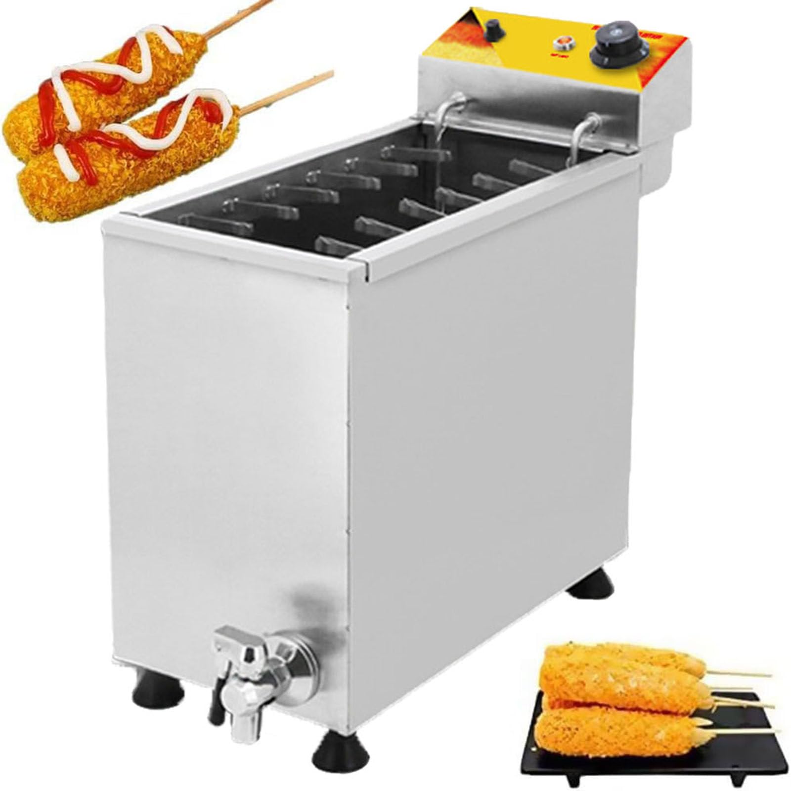 ylpddmm 25L Automatic Cheese Hot dog Sausage Grill Stove Sticks Fryer