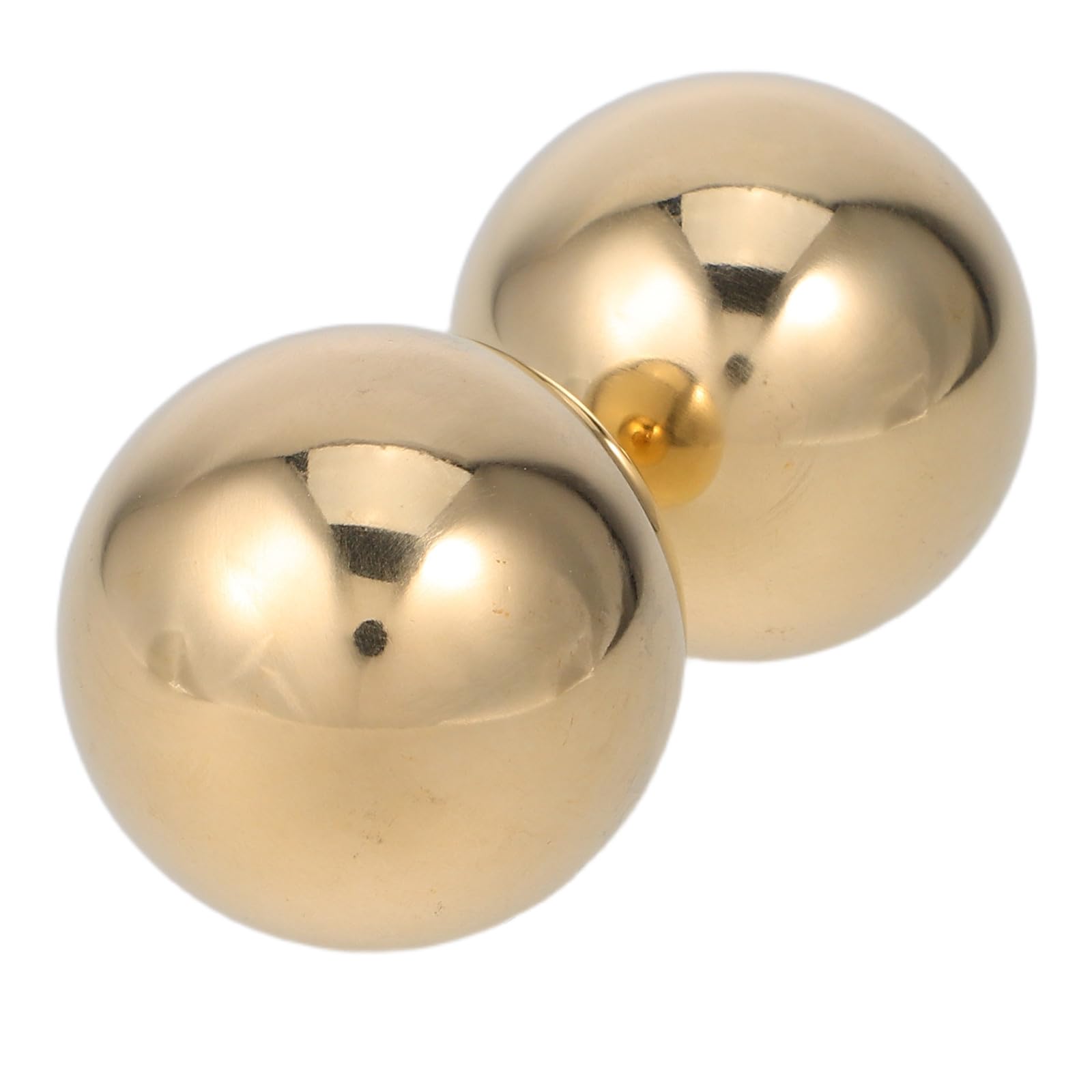 STOBAZA 2 Piezas Balones de Agarre de Mano de Latón 38mm, Bolas de Ejercicio Chinas Doradas para Fortalecer Muñecas, Relajación, Fitness y Meditación, para Casa y Viaje