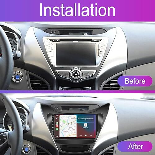 Miniatura 8 de Android 13.0 Estéreo de coche doble DIN para Hyundai Elantra 2011-2013 9 pulgadas HD pantalla táctil audio multimedia receptor con Carplay Android