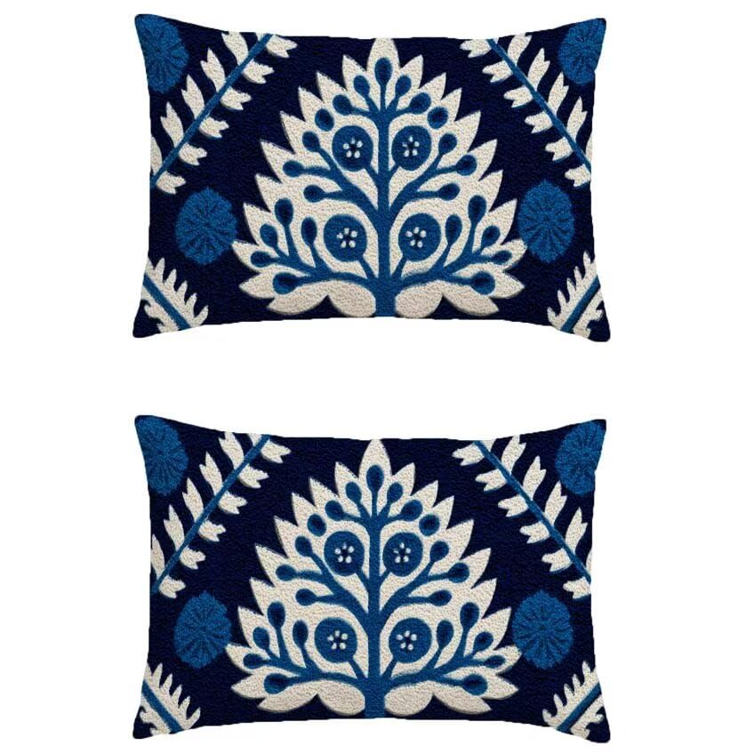 Housse coussin exterieur blanc de qualite superieure 80x100 lin premium imprime double face