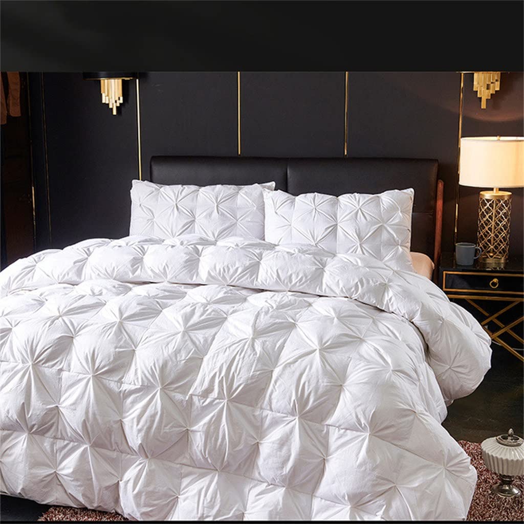 Piumino d'oca/anatra bianco in cotone Piumino d'oca in velluto Piumino Queen King Trapunte in piume invernali Mantieni caldo Copripiumino (Colore : D, Dimensioni : 220x240cm 4.5kg) (D 200x230cm 4.5kg)