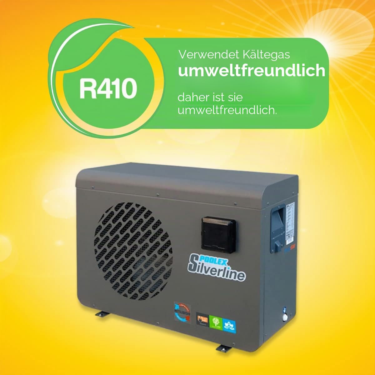 POOLEX Silverline 90 Wärmepumpe, Grau