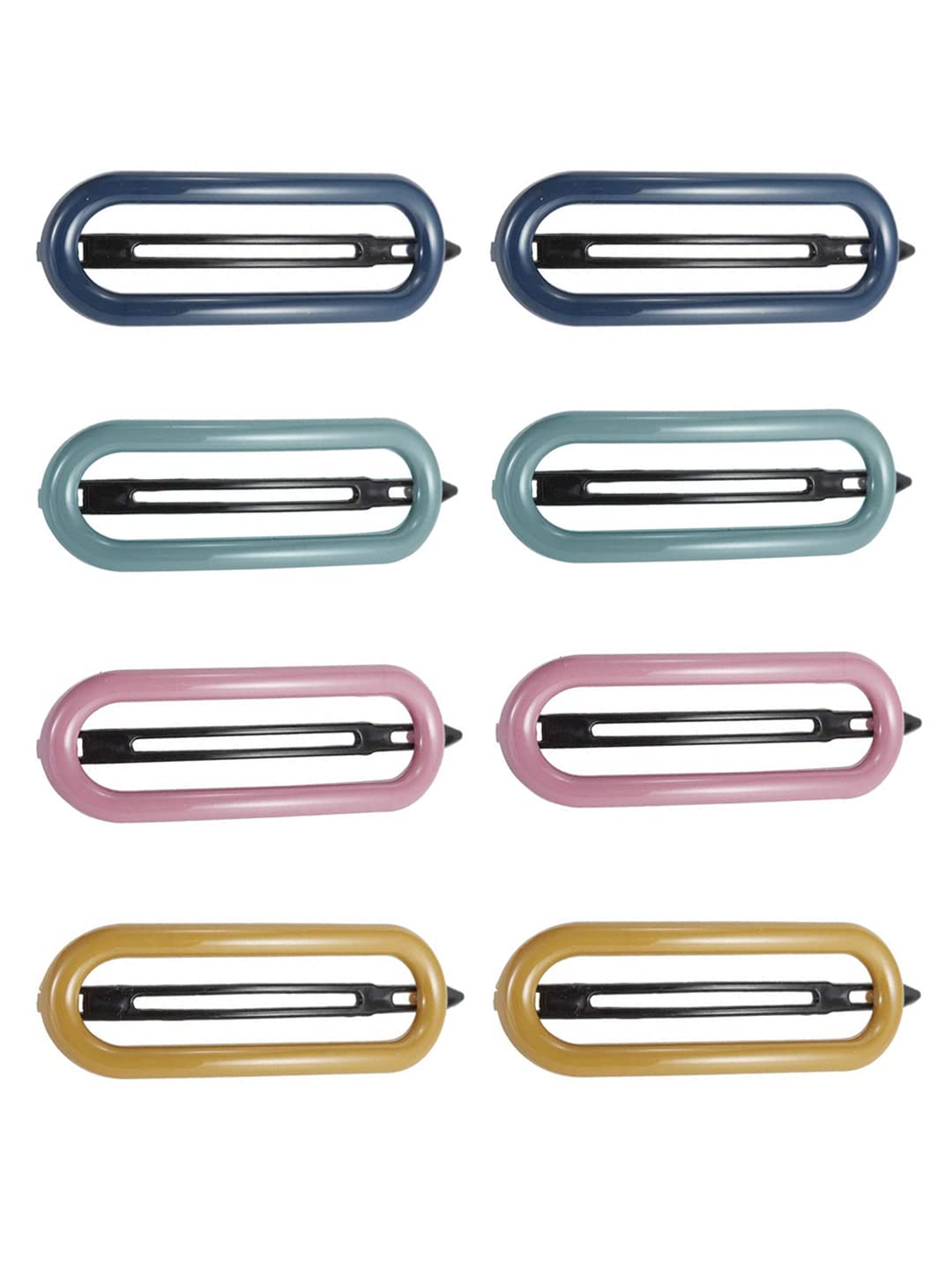 Yellow Chimes Hair Clips for Women Set of 8 Pcs Hairclips Multicolor Matte Finishing Big Hair Clip Aligator Clips for Women and Girls Hair Accessories.