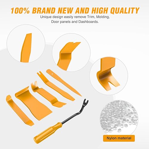 Miniatura 71 de GOOACC Kit de herramientas de eliminación de molduras automáticas de 9 piezas, kit de herramientas antiarañazos para el audio del automóvil, kit