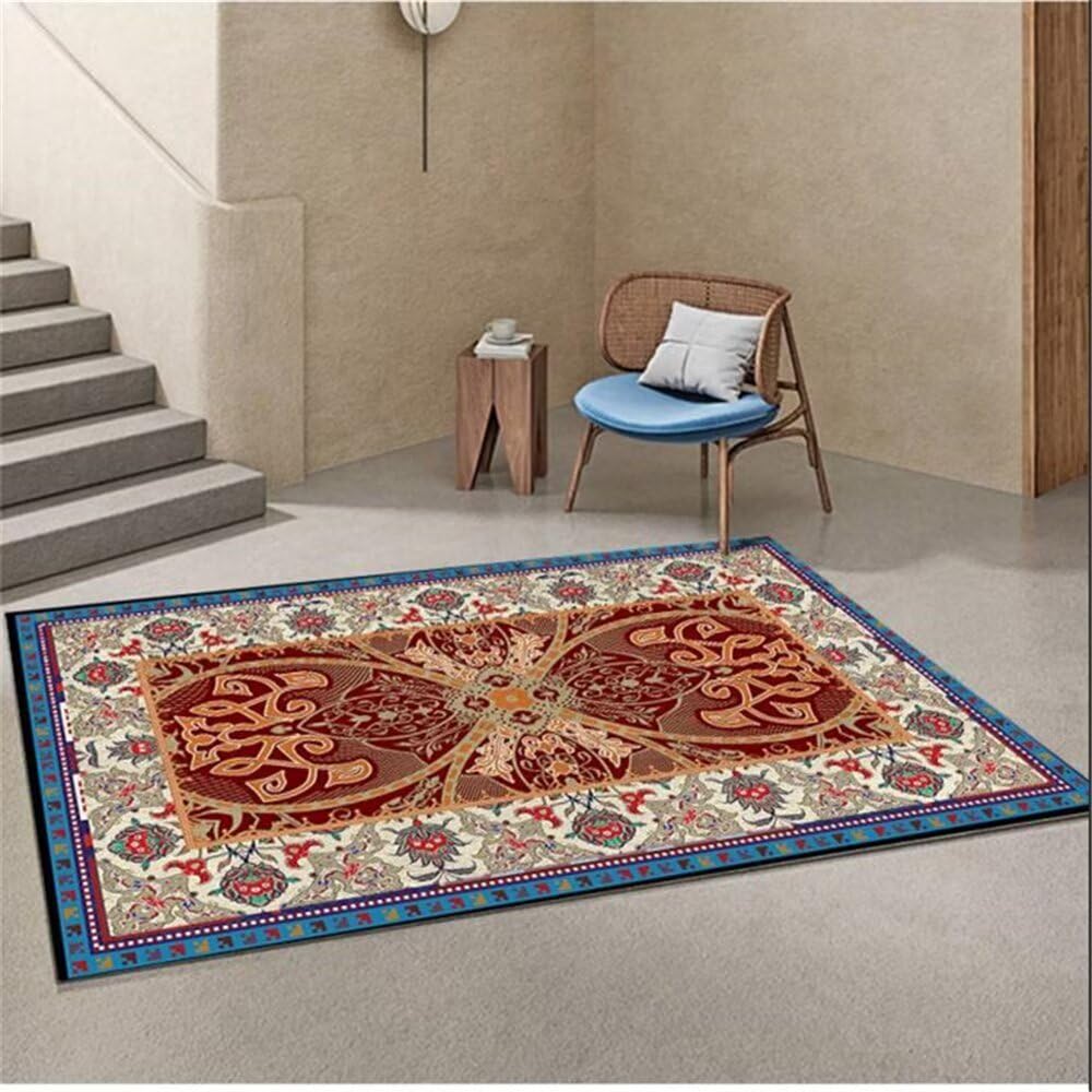 Tapis long floral 100x200cm pour créer une ambiance chaleureuse dans votre salon