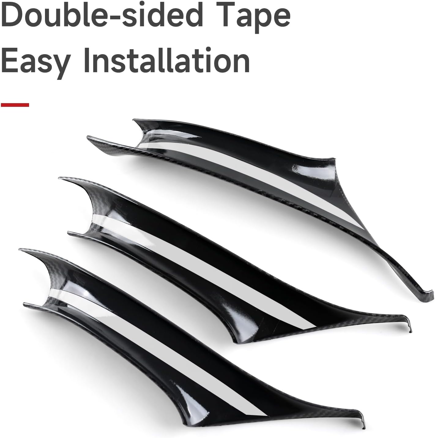 3PCS Car Door Pull Handles Cover Carbon Style ABS Trim Decoration fits for BMW 5 Series F10 F11 2011 2012 2013 2014 2015 2016 Interior Accessories