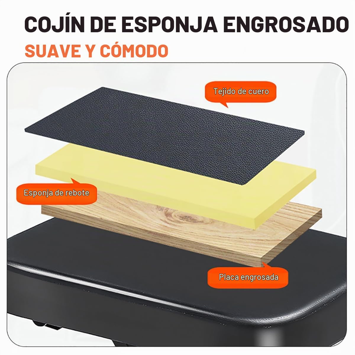 Taburete de Piano y Soporte para Teclado, soporte teclado piano， Juego de Taburete para Piano Plegable, X Ajustable en 7 Alturas，Teclado Acolchado Ajustable en 4 Alturas