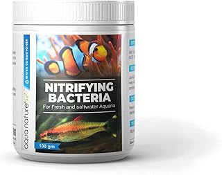 AquaNature® Nitrifying Starter Beneficial Bacteria for Fresh &amp; Salt Water Aquarium Immediately Starts Aquarium Cycle (100G)