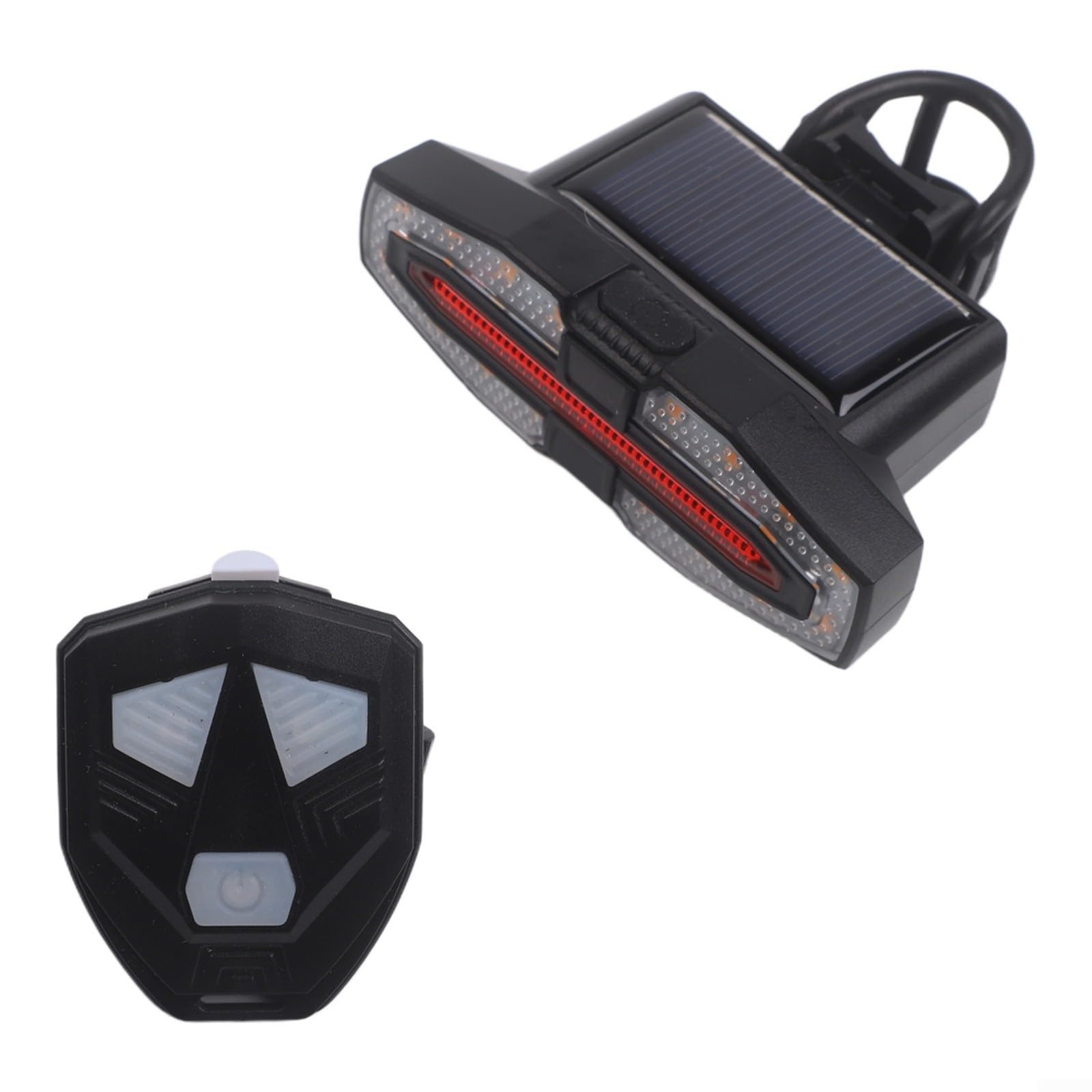 Gettimore Solar Powered Bike Turn Signal Tail Light with Wireless Remote, Multi-Mode LED Rear Safety Lamp for Cycling, Weather-Resistant Function, with Adjustable Angle for Night Riding