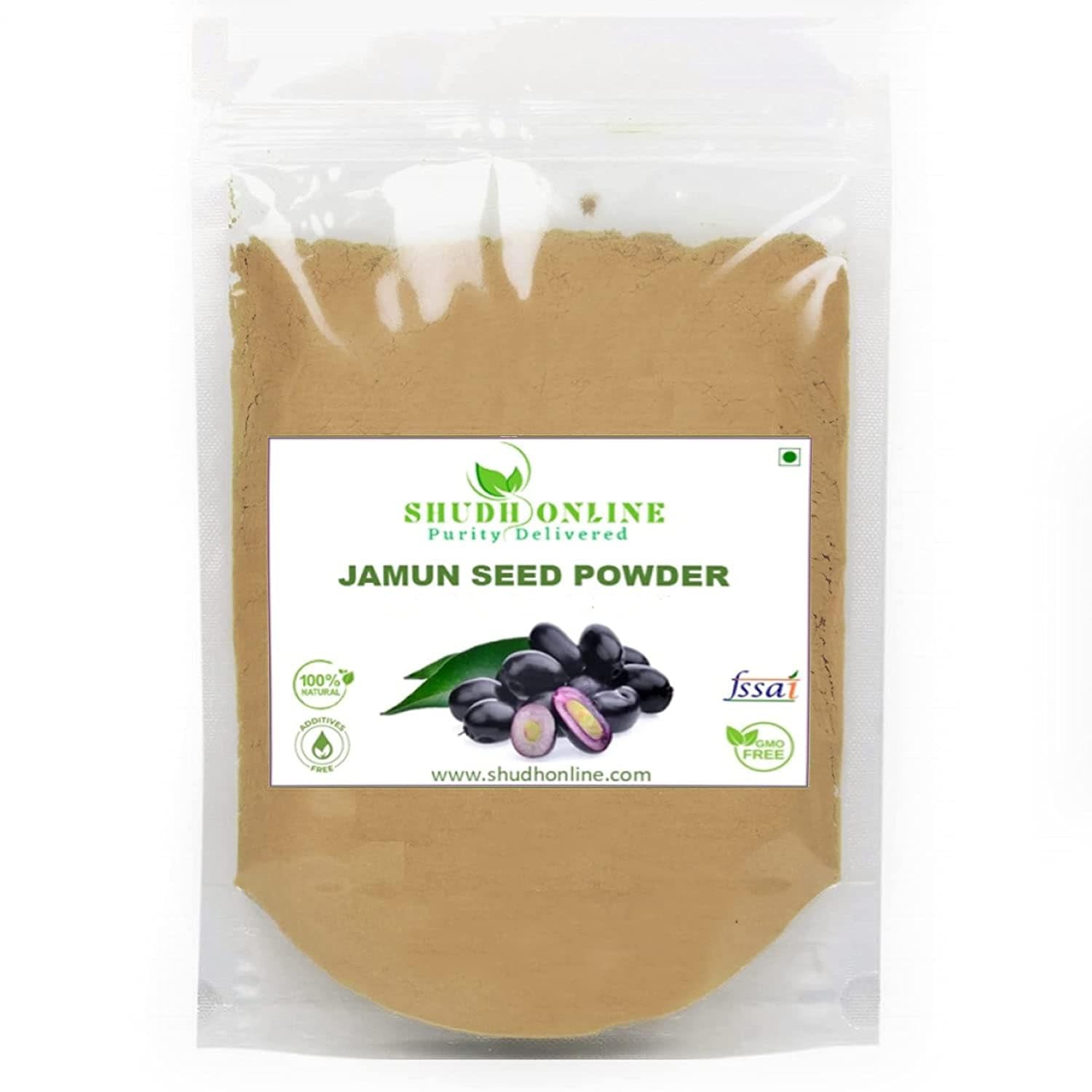 Online Jamun Seed Powder, Jamun Powder, Syzygium Jambolanum, Jambu Beej, Jamun Guthli Powder for Stomach Health, Immunity and Weight Loss, 100 grams