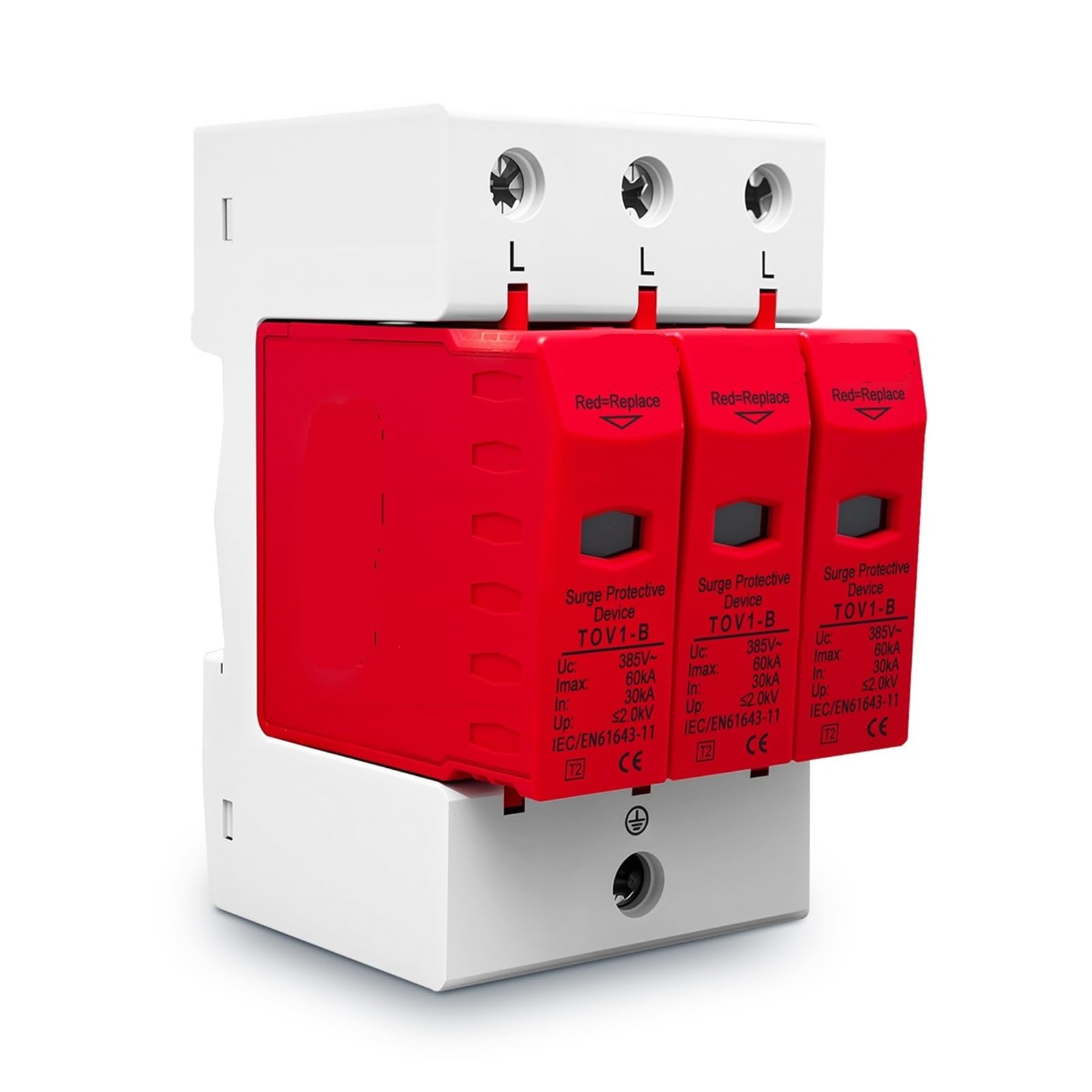 Parafoudre 3P 30kA-60kA à haute capacité de décharge alternative