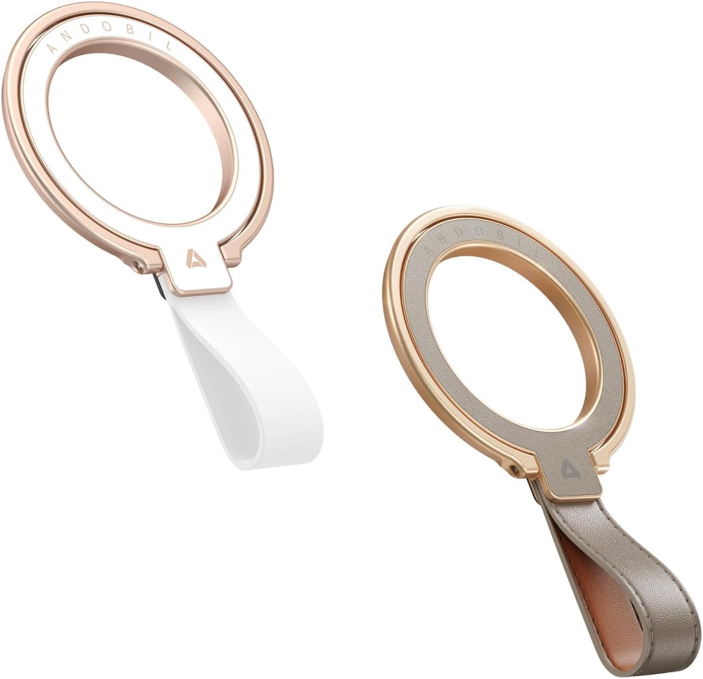 andobil Magnetic Phone Grip Rose Gold & Greige