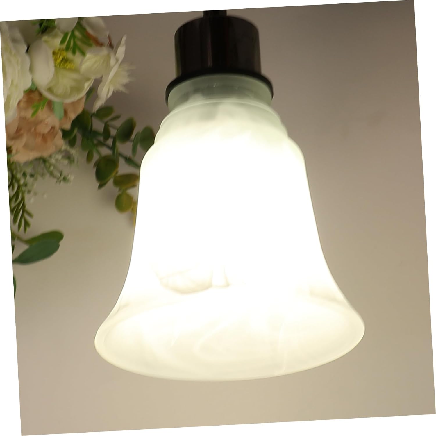 Cabilock 4pcs Elegant Ceiling Light Covers Glass Light Shade Ceiling Soft Lighting Replacement Glass for Fixtures