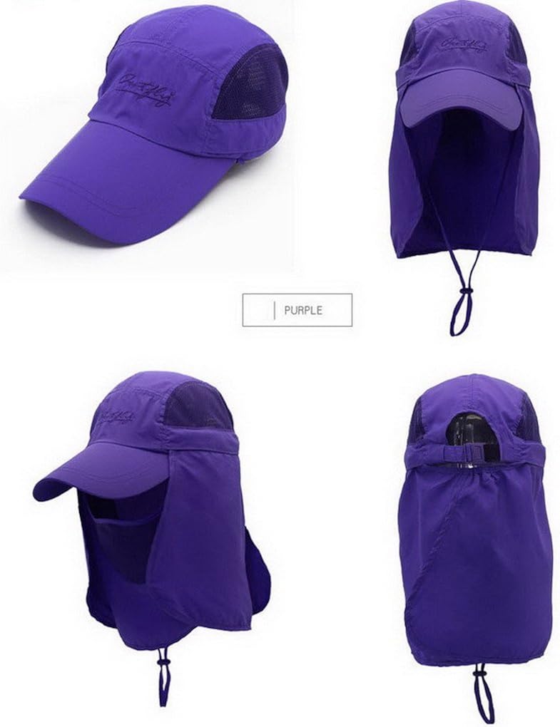 Evedaily Erwachsene Kappe Schirmmutze Sonnenhut Mit Nackenschutz Und Maske Kopfumfang 55 60cm Amazon De Bekleidung