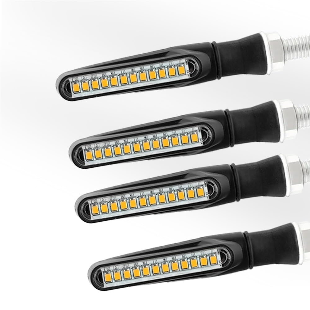 Trasero parada luz intermitentes direccionales para viajes nocturnos en moto de 12V 8