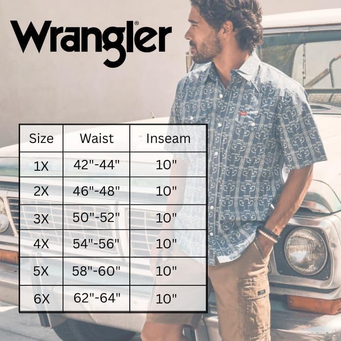 Wrangler Cargo Shorts for Men Big and Tall - Stretch Twill Casual Shorts - Image 6