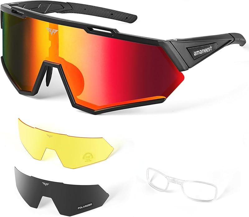 Sunglasses UV Protection Cycling Sunglasses for Men and Women,Impact Resistance Z87.1 for Construction