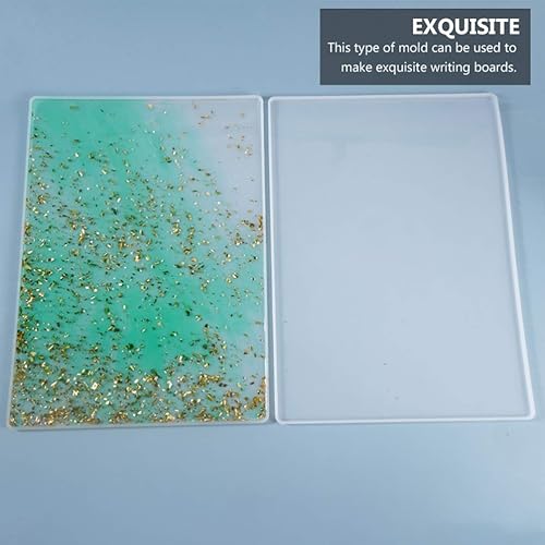 Miniatura 7 de EXCEART - Molde de silicona para bandejas rectangulares, molde de resina para hacer tapetes de mesa, suministros de tablero de escritura