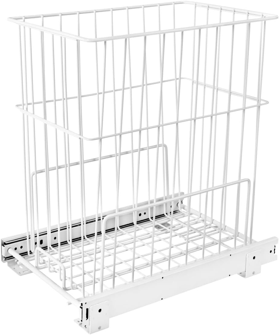 REV-A-SHELF Steel Wire Pullout Hamper for Vanity/Closet Applications