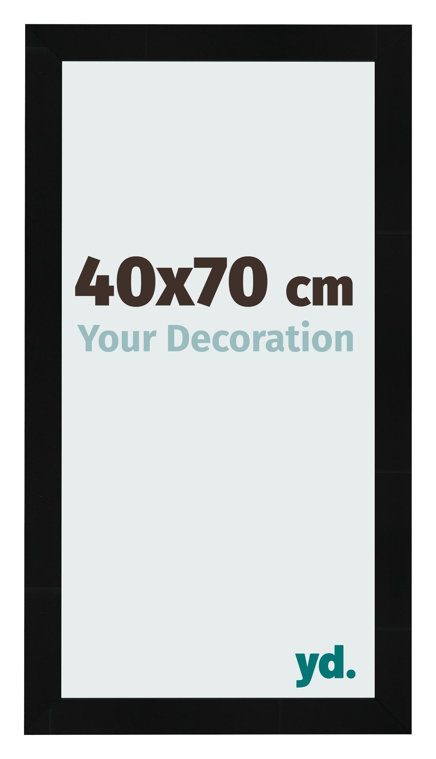 Your Decoration - Picture Frame 40x70 cm - Black High Gloss - Decorative Wall Frame in wood with Antireflection - Frame 40x70 - Pisa