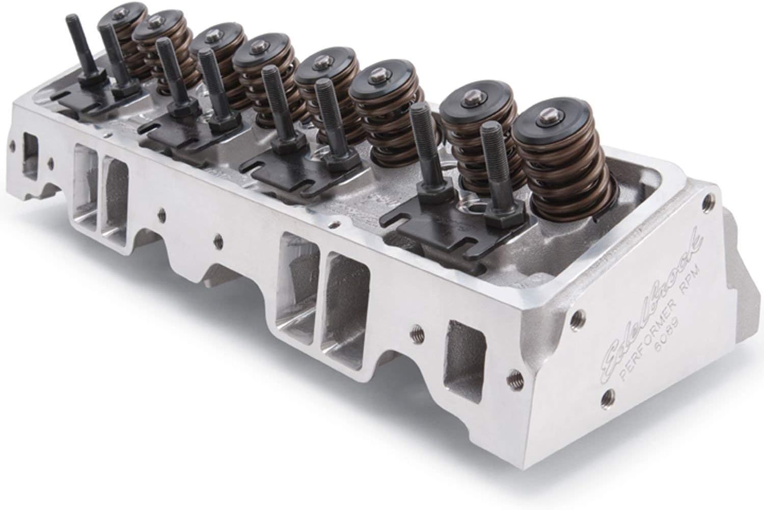 Edelbrock 60895 Performer RPM Cylinder Head Chamber Size 64cc Complete Single For Use w/86 And Earlier Small Block Chevy