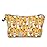 Cosmetic Bags for Women Small Lovely Llama and Cacti Makeup Bag for Purse Travel Toiletry Bag Accessories Organizer Zipper Pouch Gift Idea Yellow