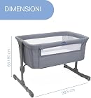 Foto di Chicco Next2Me Essential Culla Neonato Fianco Letto, Culla Co-Sleeping, Compatibile con Diversi Letti, Altezza Regolabile, Buona Circolazione dell'Aria, Materasso e Borsa inclusi, 0-6 Mesi, Grigio
