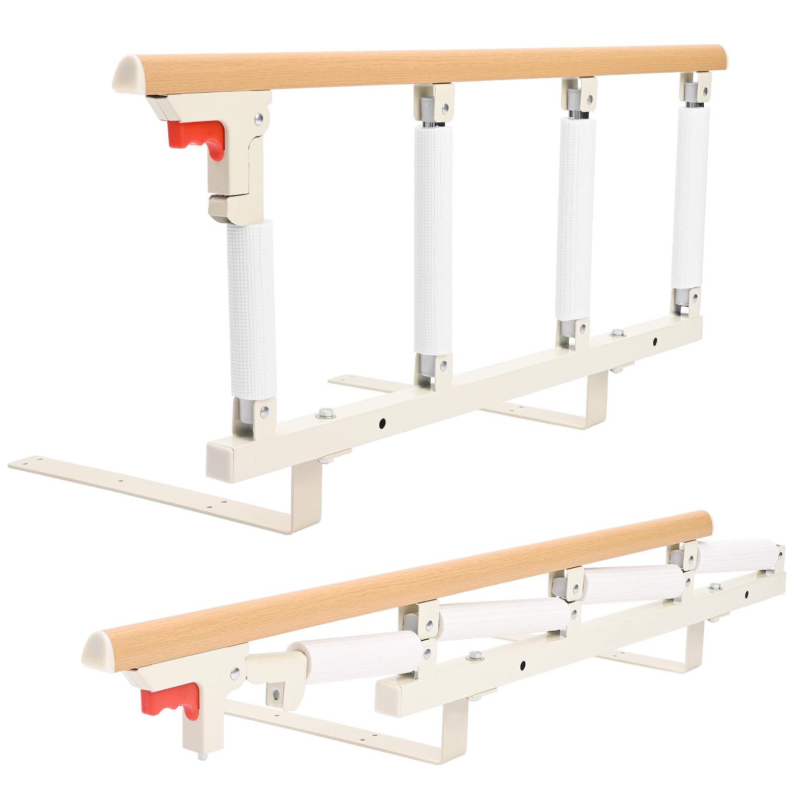 Sponda Letto Sponde per Letto per Anziani Sicurezza per Adulti Griglia per Letto Pieghevole Protezione Anticaduta per Maniglie di Sicurezza Fit King, Queen, Full, Twin