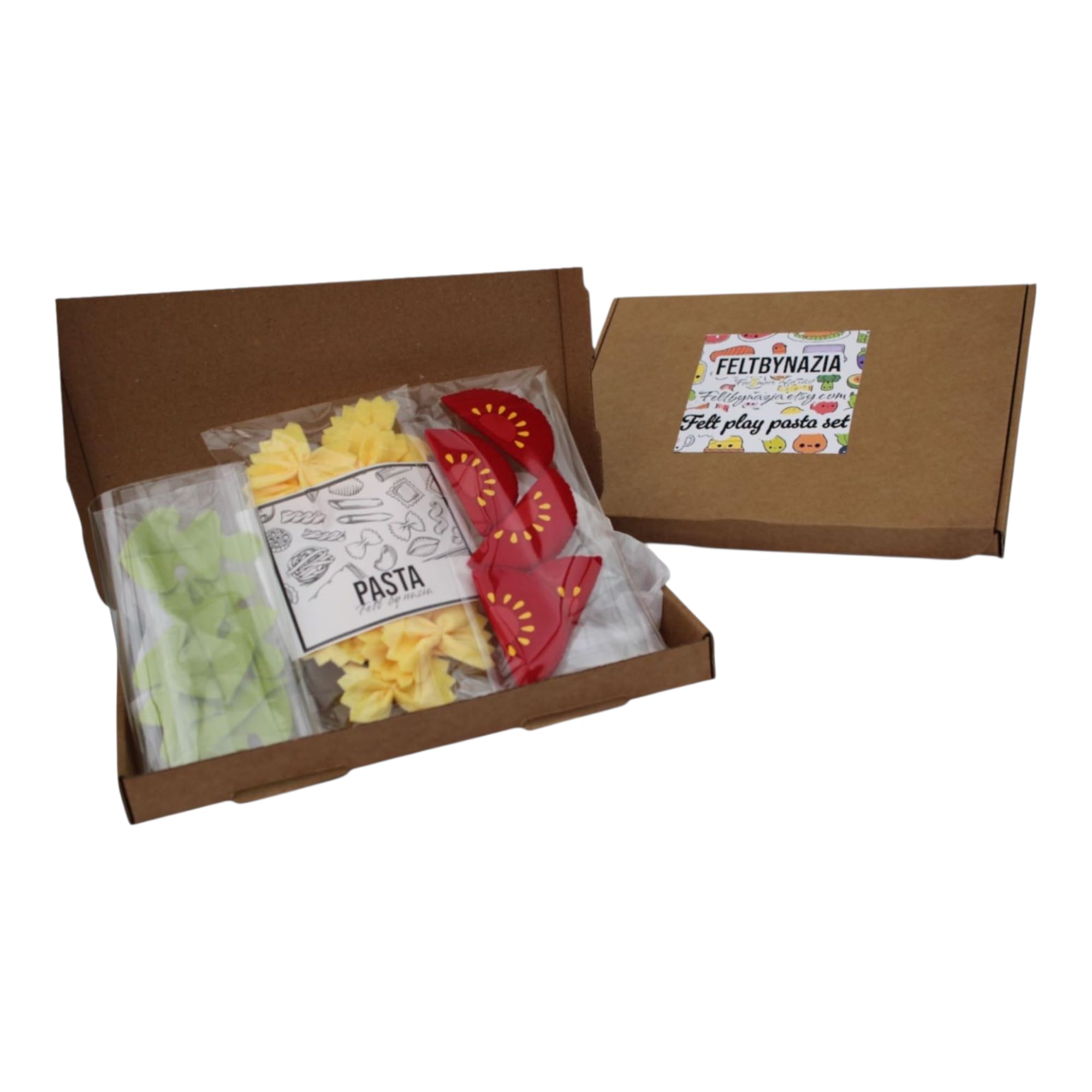 Handmade Felt Pasta Play Set – Pretend Food for Kids – Play Kitchen Toy – Felt Toy Pasta Pack