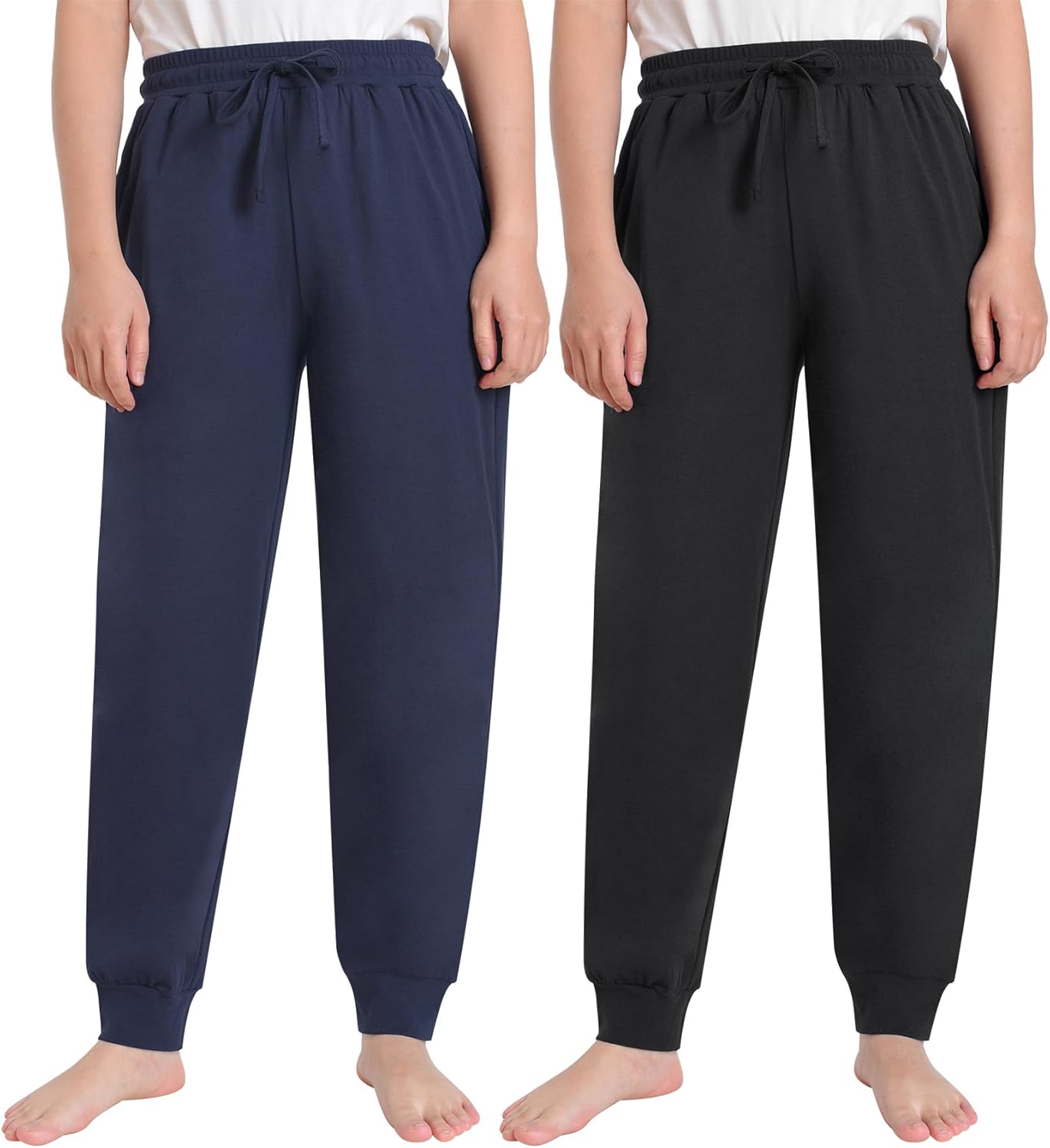 Women's Petite Pajama Joggers Cotton PJ Pants