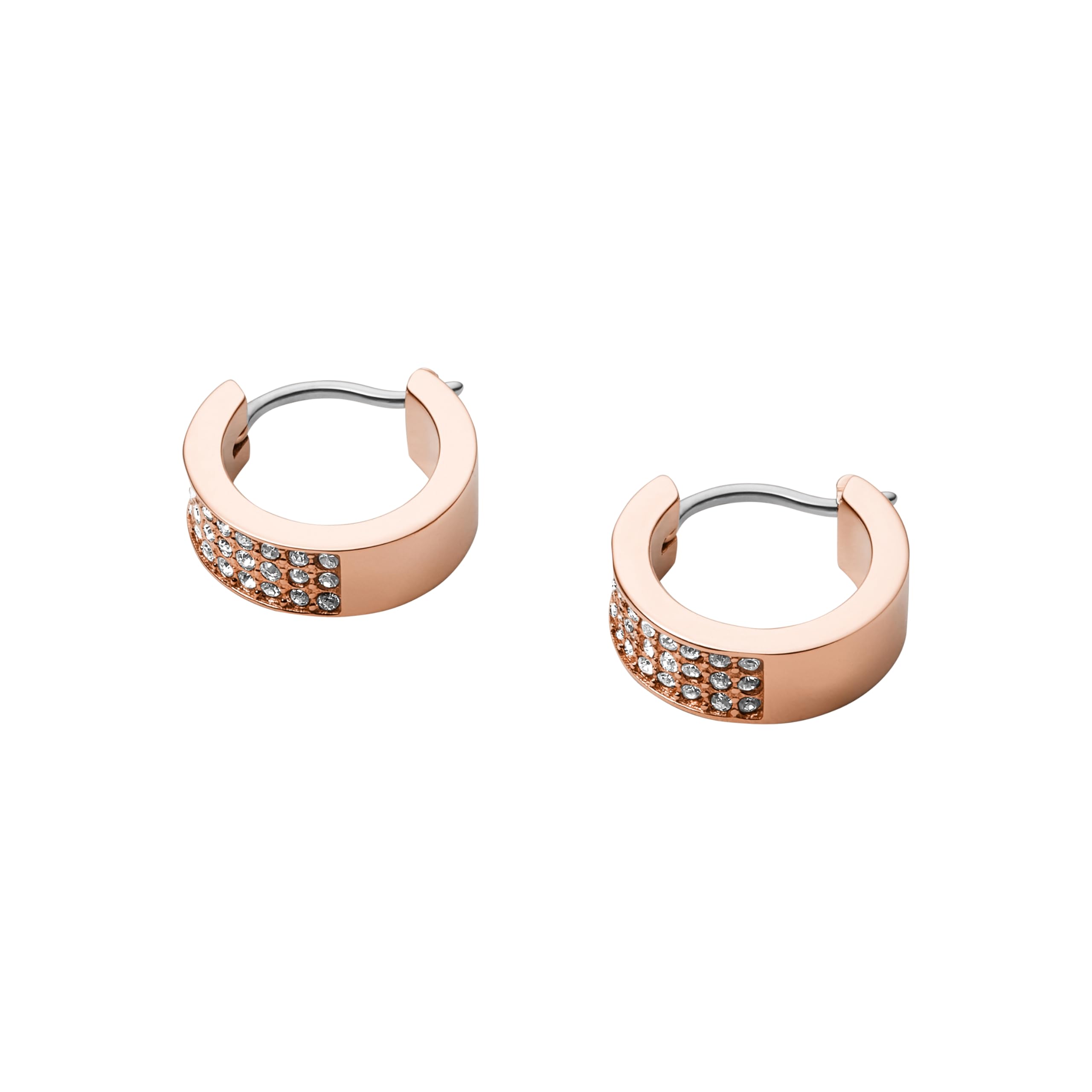 Fossil Ohrringe Für Frauen, 15.4mm X 5mm Rose Gold Edelstahl Ohrringe, JOF00169791