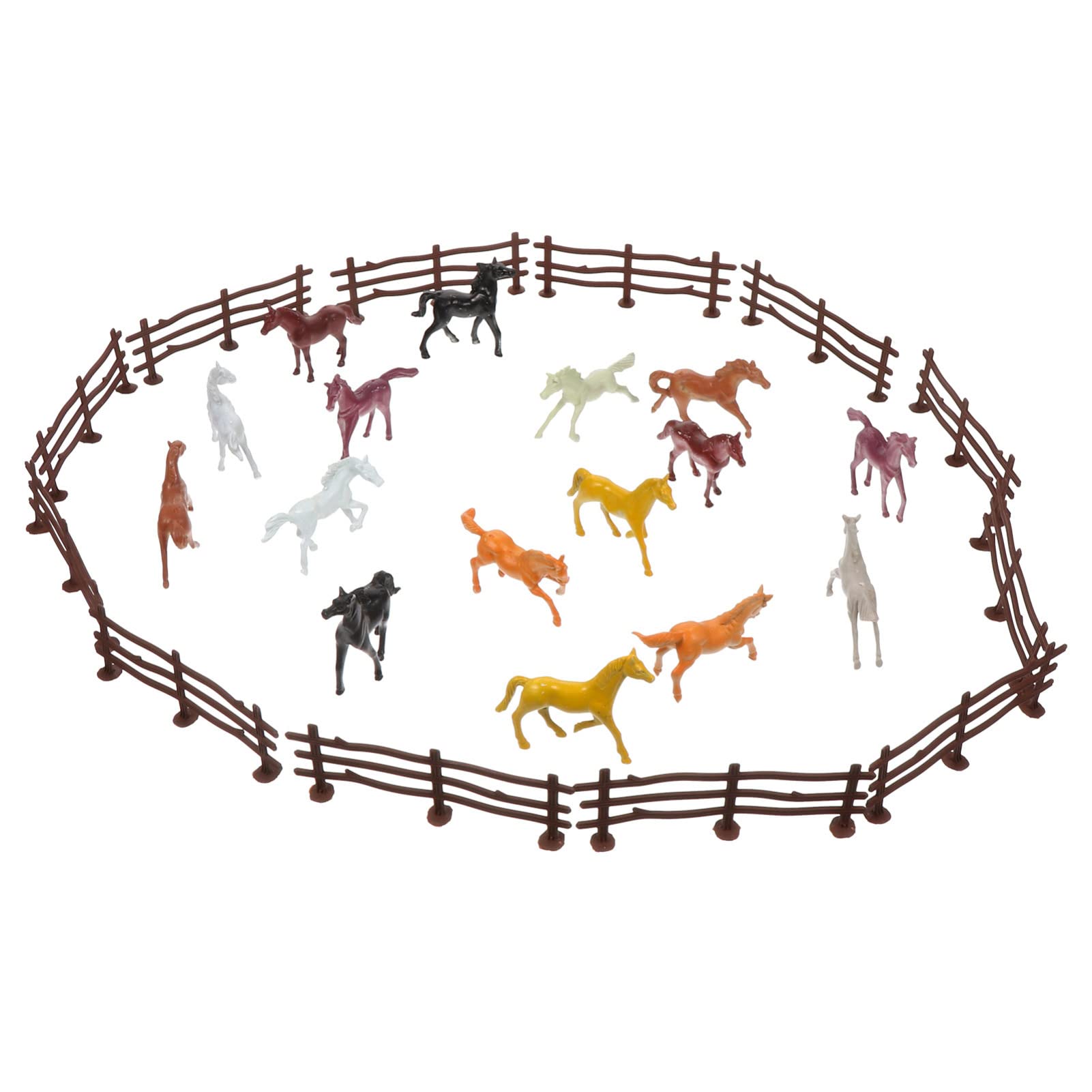 BRIGHTFUFU 1 Set 28Pcs wild animal model plastic playes kidcraft playset decorative fence educational toys kid playpen kid toys plastic fence panels children toys pvc number child horse