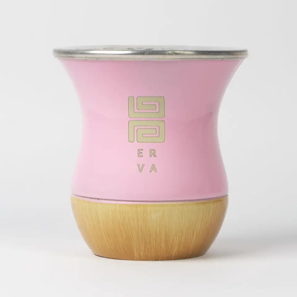 Cuia Chimarrão 200ml Rosa Black Erva