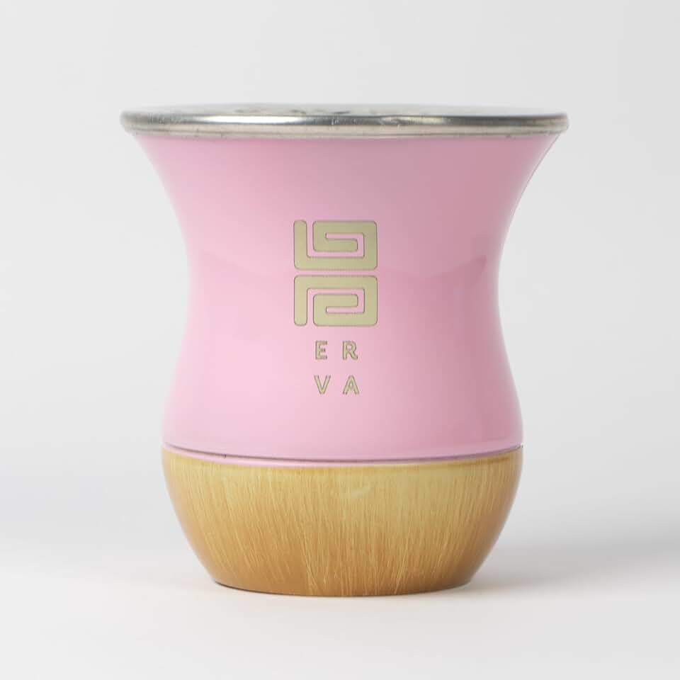 Cuia Chimarrão 200ml Rosa Black Erva