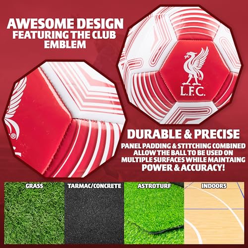Liverpool F.C. LI09252 Soccer Ball For Adults Teenagers Kids Training Soccer Size 3 thumb #4