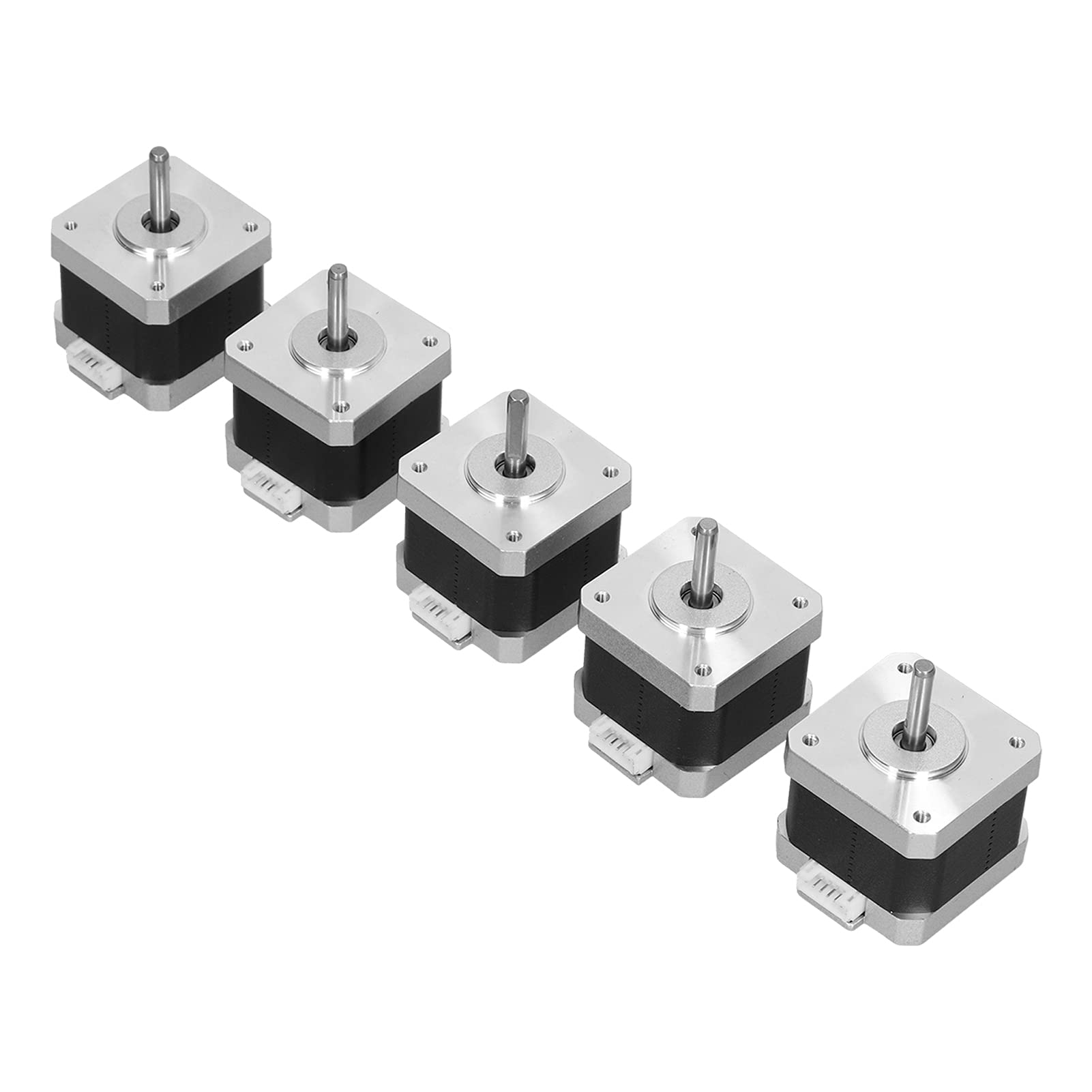 Motor Paso a Paso de 5 Piezas de Alta Precisión con bajo Nivel de Ruido y Velocidad Uniforme para Impresoras 3D y Mini Proyectos, Metal (#2)
