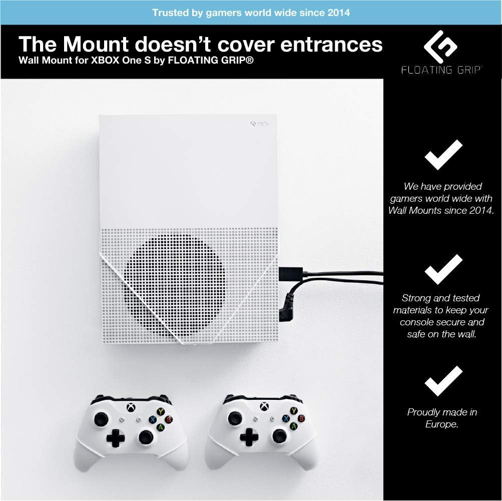 Bеѕt Sеllеr Xbox One S Wall Mount Solution by FLOATING GRIP - Mounting Kit for Hanging Game Consoles - Strong & Slim Ropes - Easy-to-Install System (Bundle: Fits Xbox One S + 2X Controllers, White) Exсluѕіvе Dіѕсоunt 70% Prісе Xbox One S Wall Mount Solution by FLOATING GRIP - Mounting Kit for Hanging Game Consoles - Strong & Slim Ropes - Easy-to-Install System (Bundle: Fits Xbox One S + 2X Controllers, White)