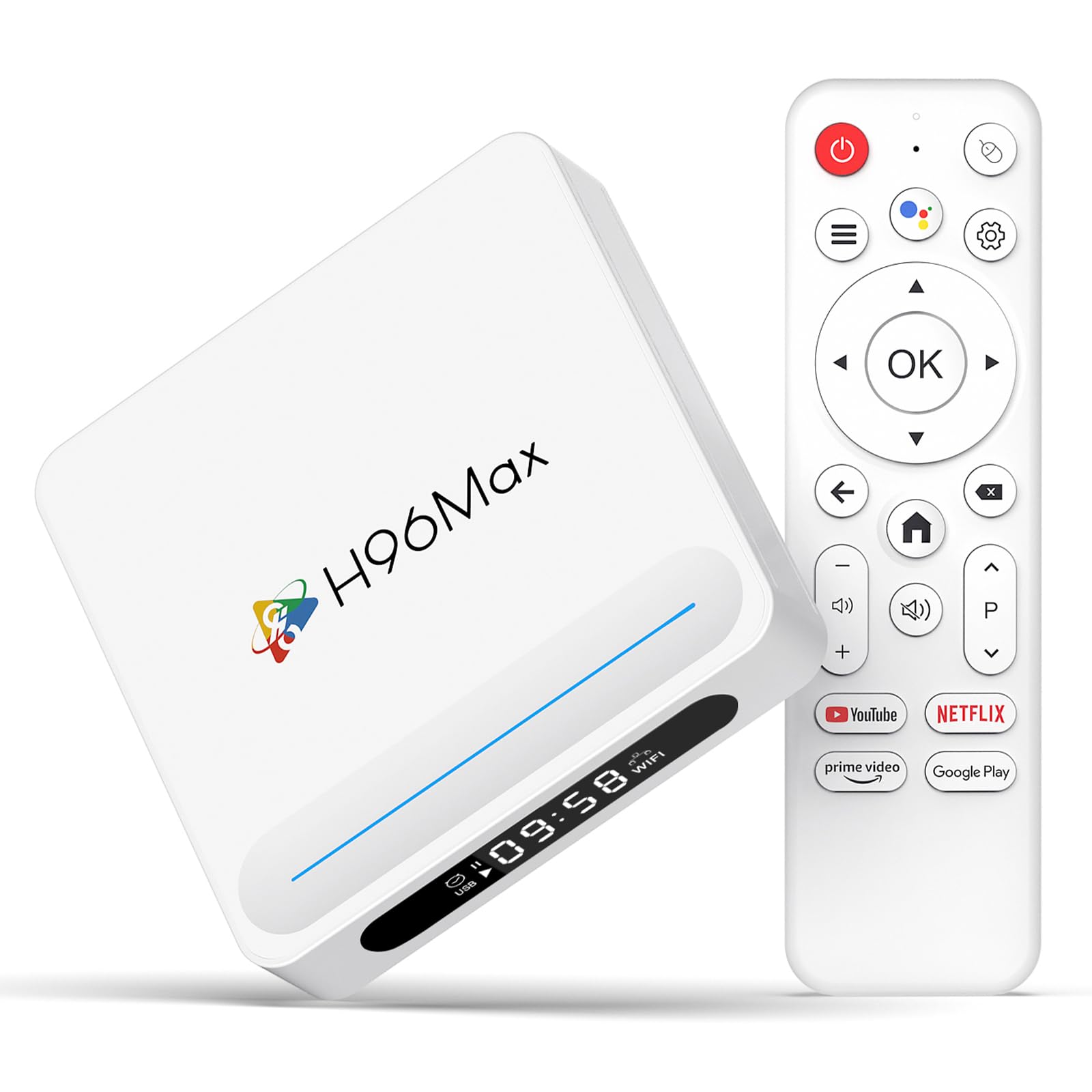 Android 14.0 TV Box 2025, LEFFOT H618 Plus 4K Ultra HD Smart TV Box with HDR10, 4GB RAM + 128GB ROM, 2.4G & 5G Dual-Band WiFi 6, BT 5.0, Voice Control, Allwinner H618 Quad Core Arm Cortex A53