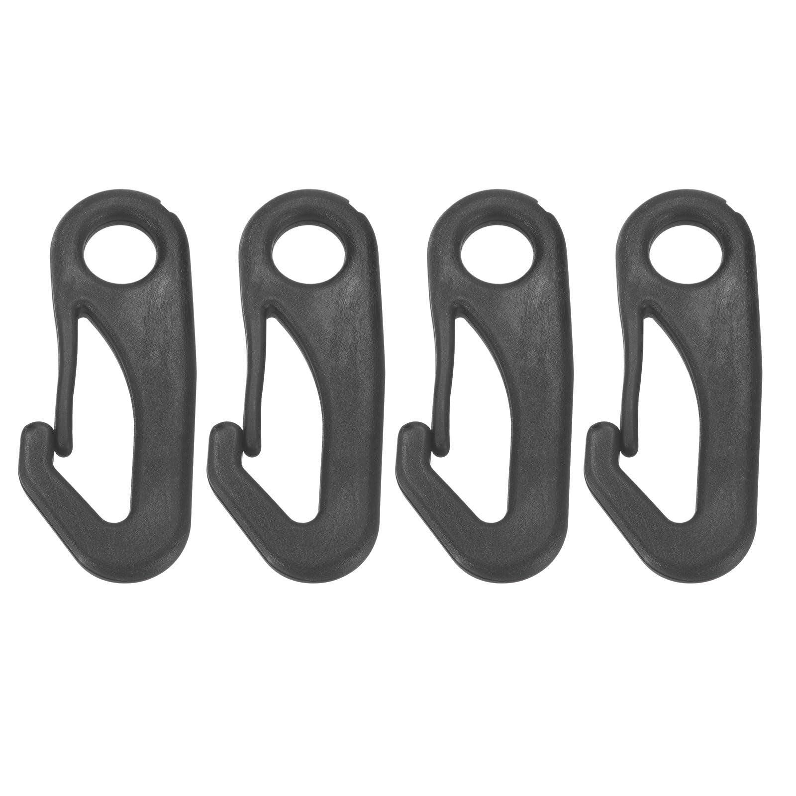 PATIKIL 8Pcs Flag Pole Clips, Durable Nylon Flag Snap Hook Clips Pole Accessory for Attaching Banner to Flagpole Rope, Hammock Swing Outdoor Travel Camping, Black
