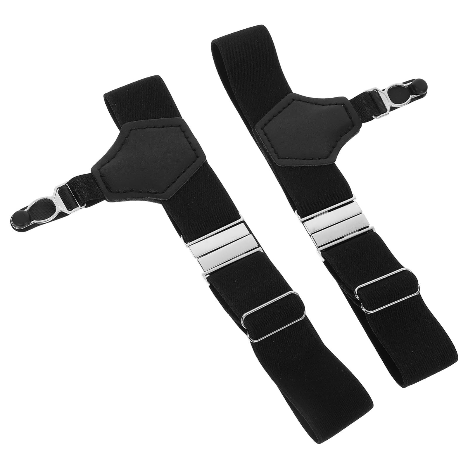 Healvian Men Sock Suspenders Garters for Men Elastic Nylon Dress Suspender Clip-on Braces for Formal Occasions