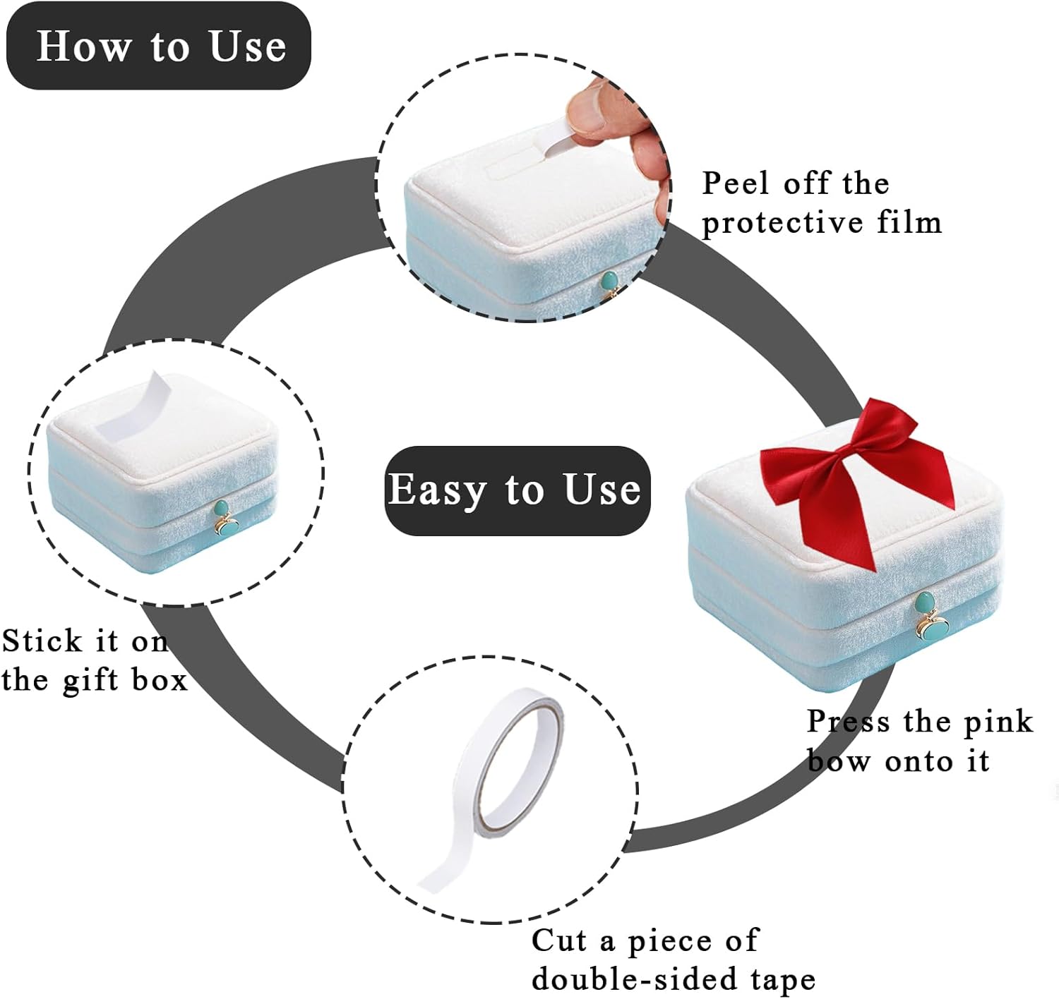 50pcs Mini Red Bows for Gift Wrapping, 2.5 Inch Red Satin Ribbon Bows for Craft Twist Tie Bows with Double - Sided Tape for Treat Bags Pretied Bows for Baby Shower Wedding Decorations - Image 4